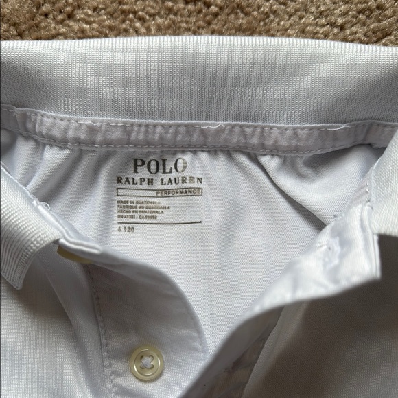 Ralph Lauren Kids White Performance fabric Polo Shirt, size 6 - Picture 3 of 7